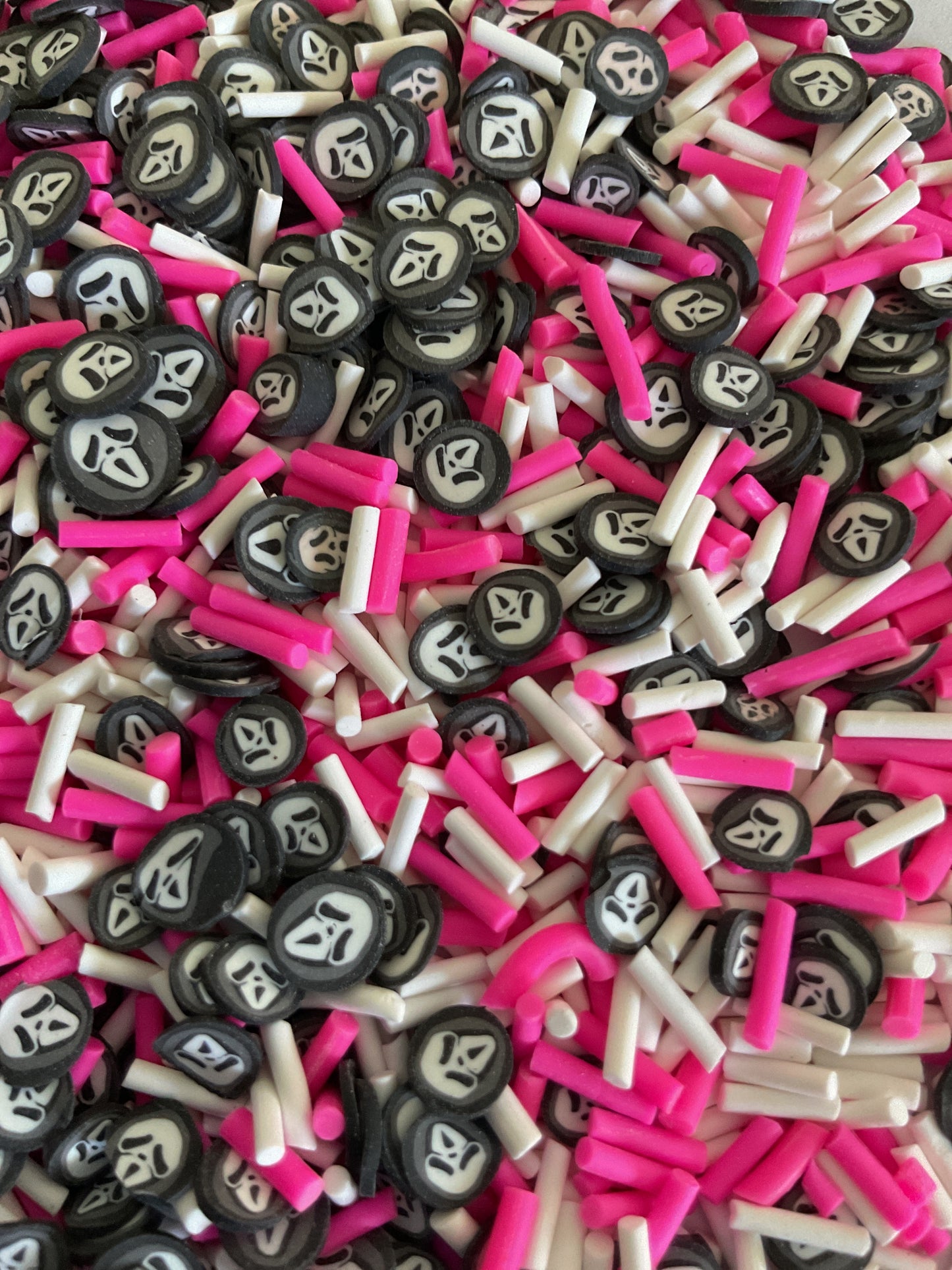 Pink Spooky Clay Pieces