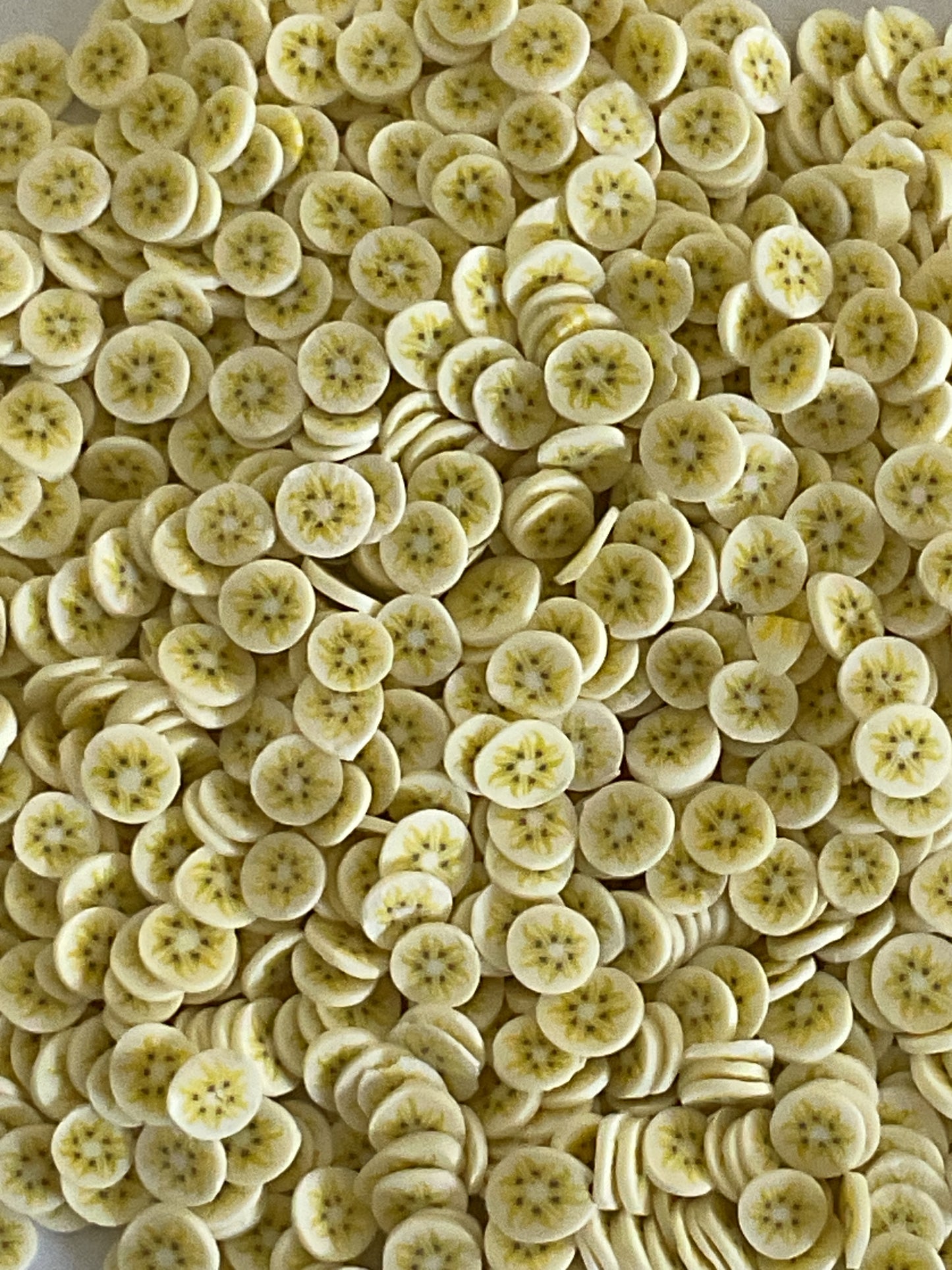 Banana Slices Clay Pieces