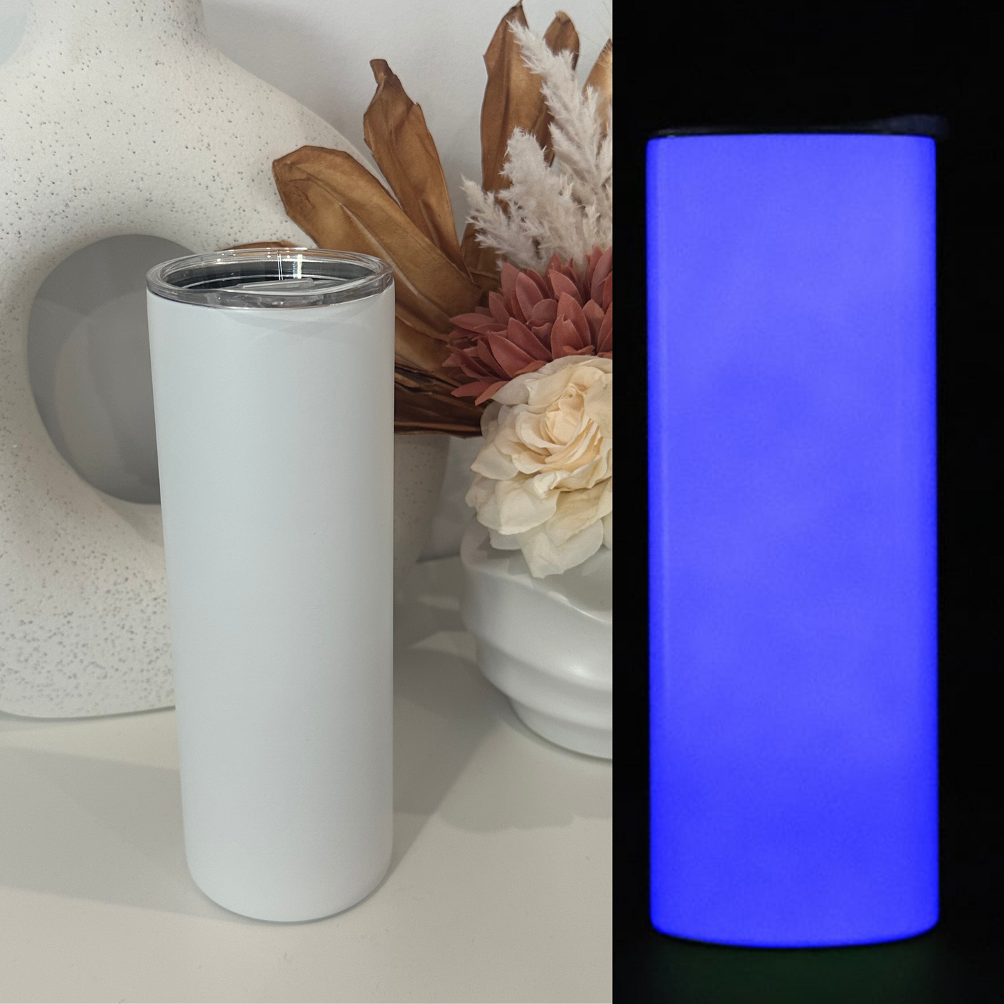 Glow In The Dark BLUE Stainless Steal 20oz Cups