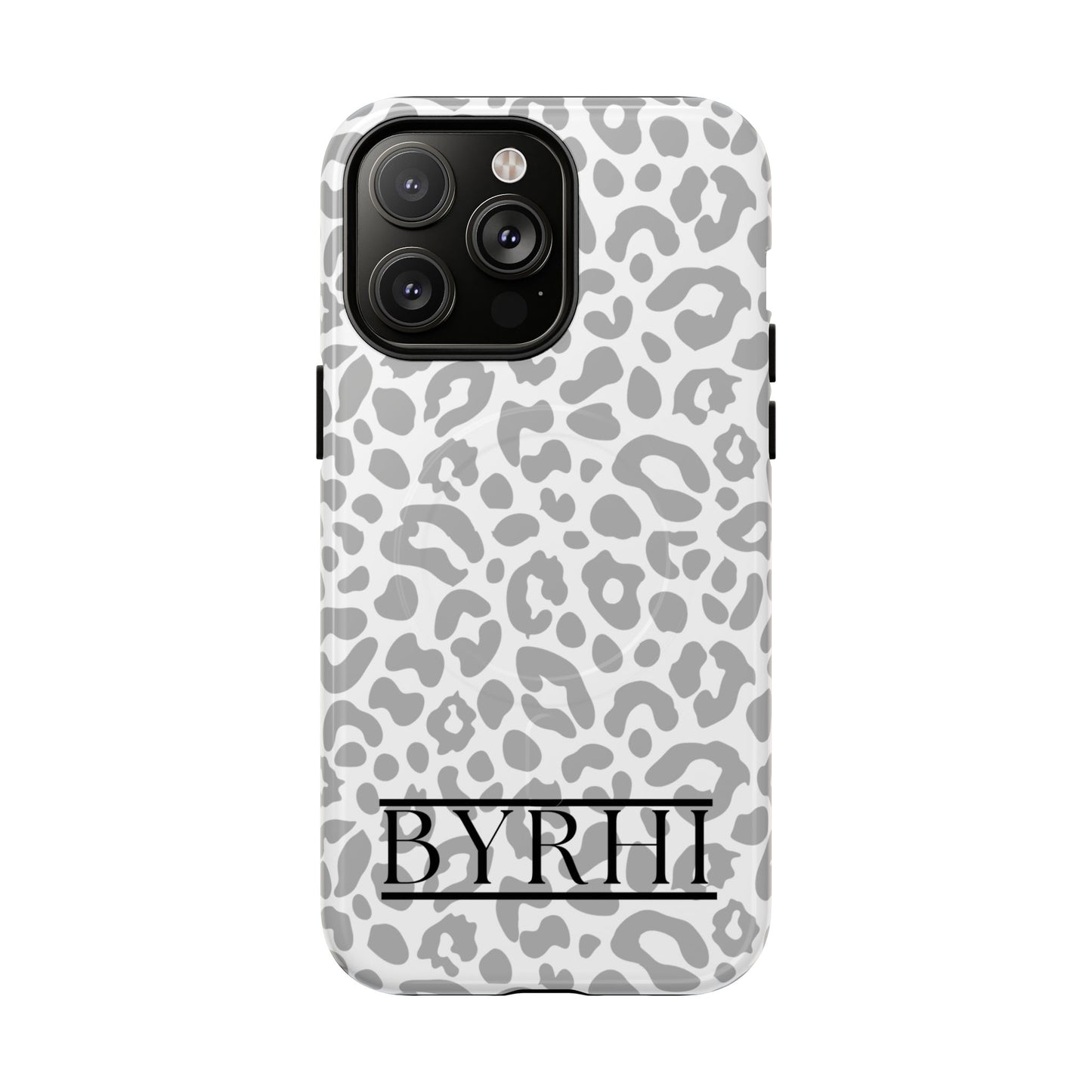 Grey Leopard Tough Phone Case | Stylish & Durable Protection