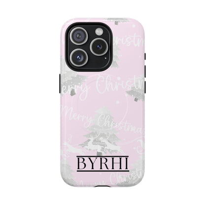 Merry Christmas Pink Tough Phone Case | Stylish & Durable Protection