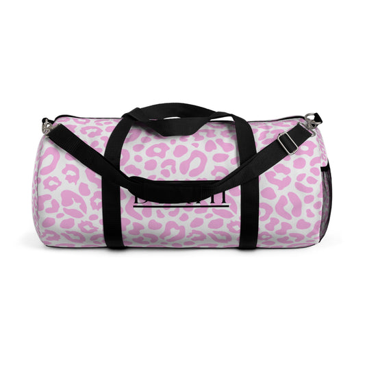 Stylish Pink Leopard Print Duffel Bag