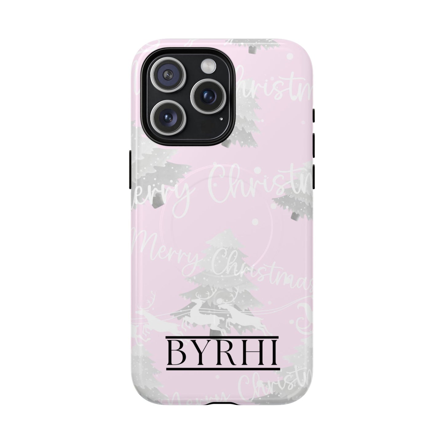 Merry Christmas Pink Tough Phone Case | Stylish & Durable Protection