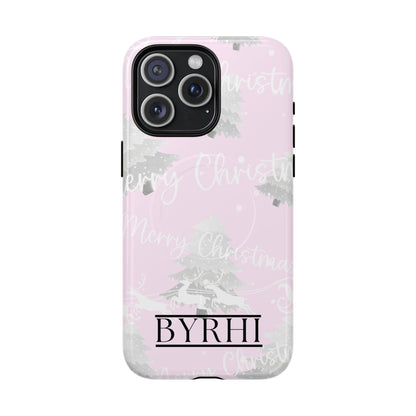 Merry Christmas Pink Tough Phone Case | Stylish & Durable Protection