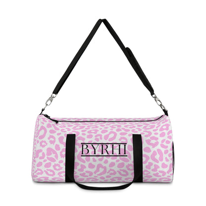 Stylish Pink Leopard Print Duffel Bag