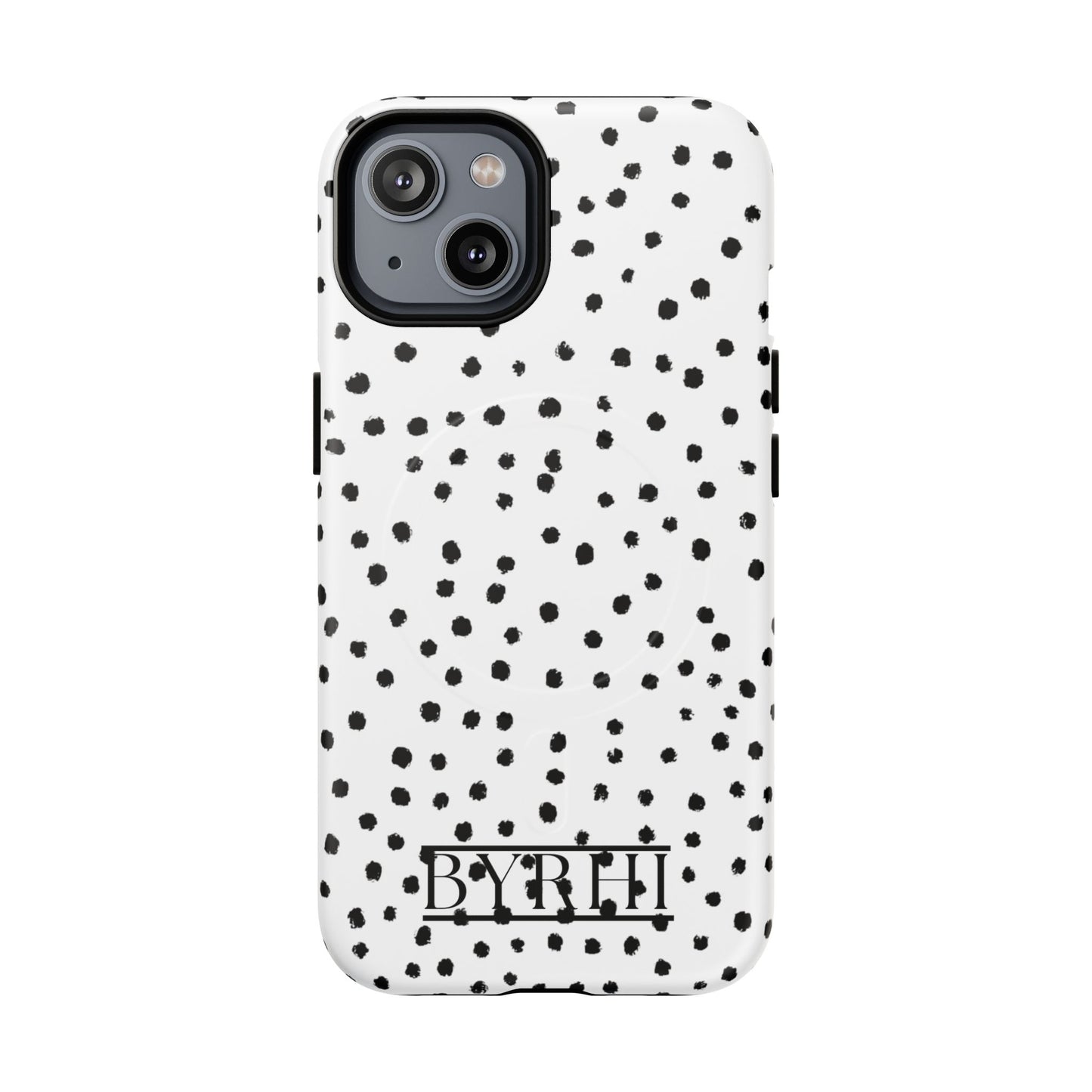 White Polka DotTough Phone Case | Stylish & Durable Protection