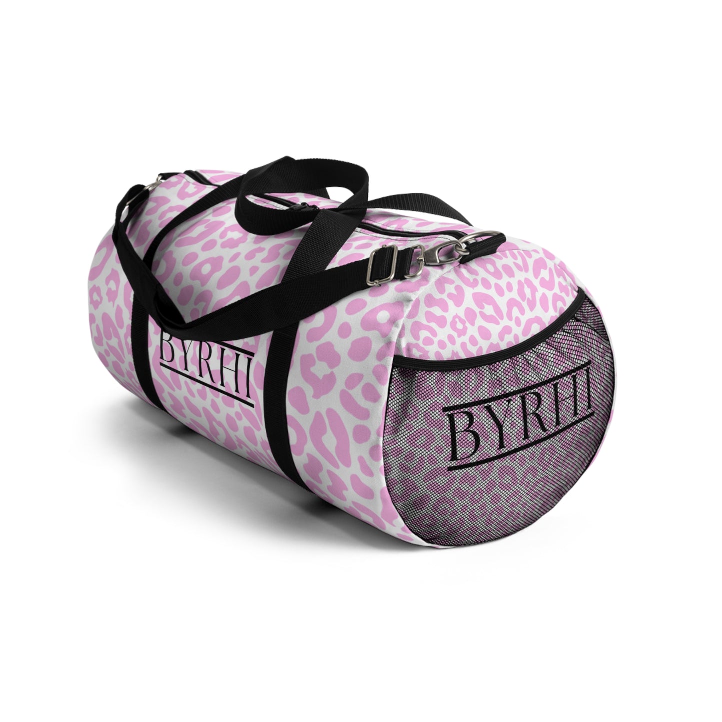 Stylish Pink Leopard Print Duffel Bag