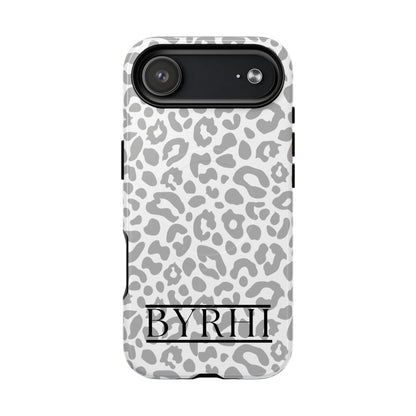 Grey Leopard Tough Phone Case | Stylish & Durable Protection