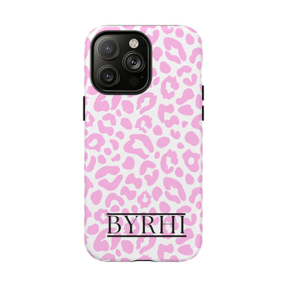 Pink Leopard Print Tough Phone Case | Stylish & Durable Protection