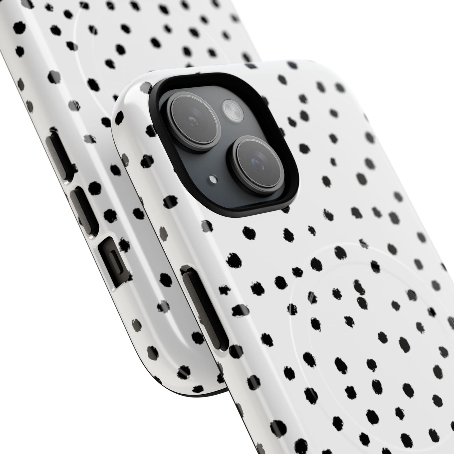 White Polka DotTough Phone Case | Stylish & Durable Protection