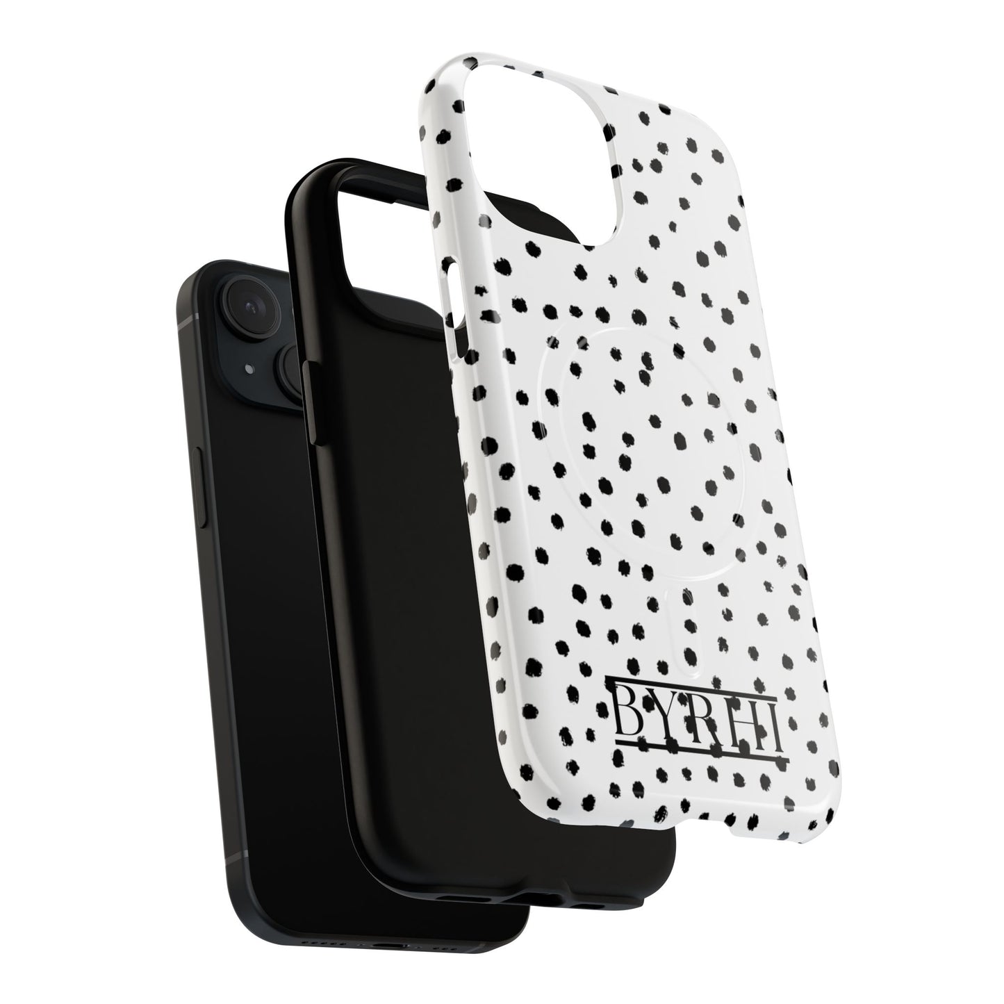 White Polka DotTough Phone Case | Stylish & Durable Protection