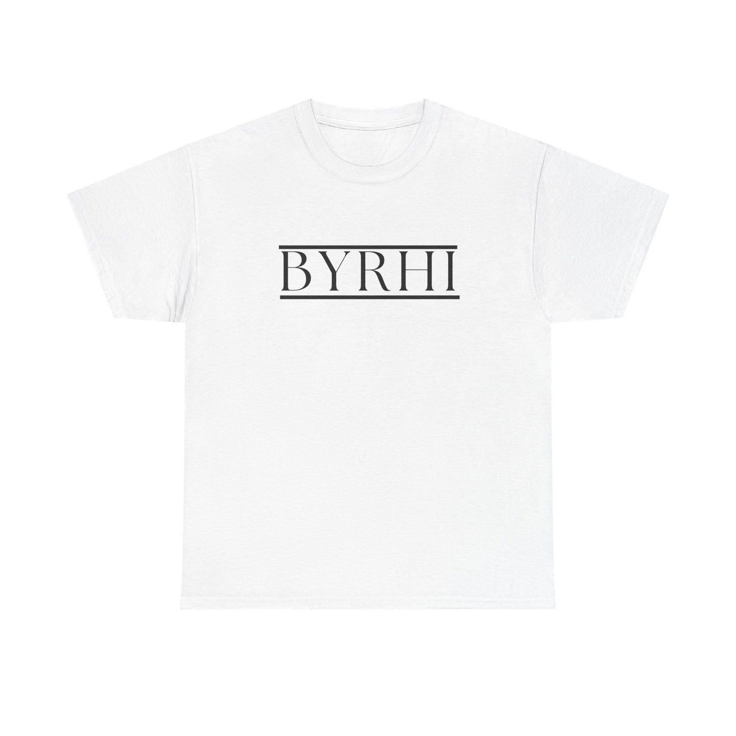 Minimalist Unisex Heavy Cotton Tee - Stylish BYRHI Graphic Shirt