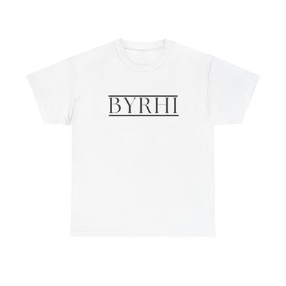 Minimalist Unisex Heavy Cotton Tee - Stylish BYRHI Graphic Shirt