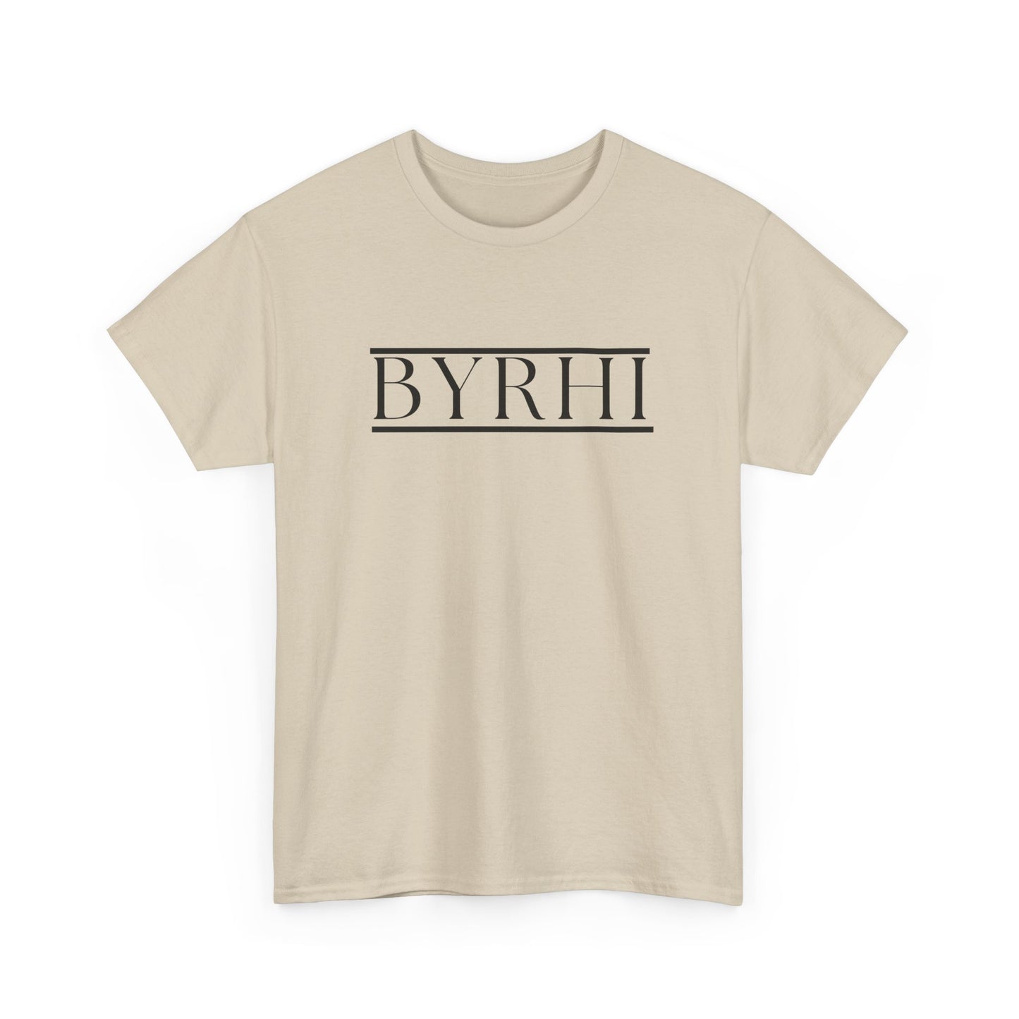 Minimalist Unisex Heavy Cotton Tee - Stylish BYRHI Graphic Shirt