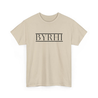 Minimalist Unisex Heavy Cotton Tee - Stylish BYRHI Graphic Shirt