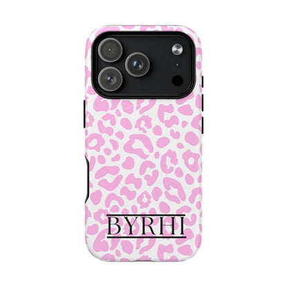 Pink Leopard Print Tough Phone Case | Stylish & Durable Protection