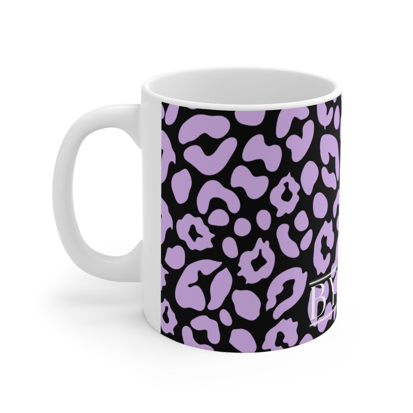 Purple Leopard Print Coffee Mug —  11oz