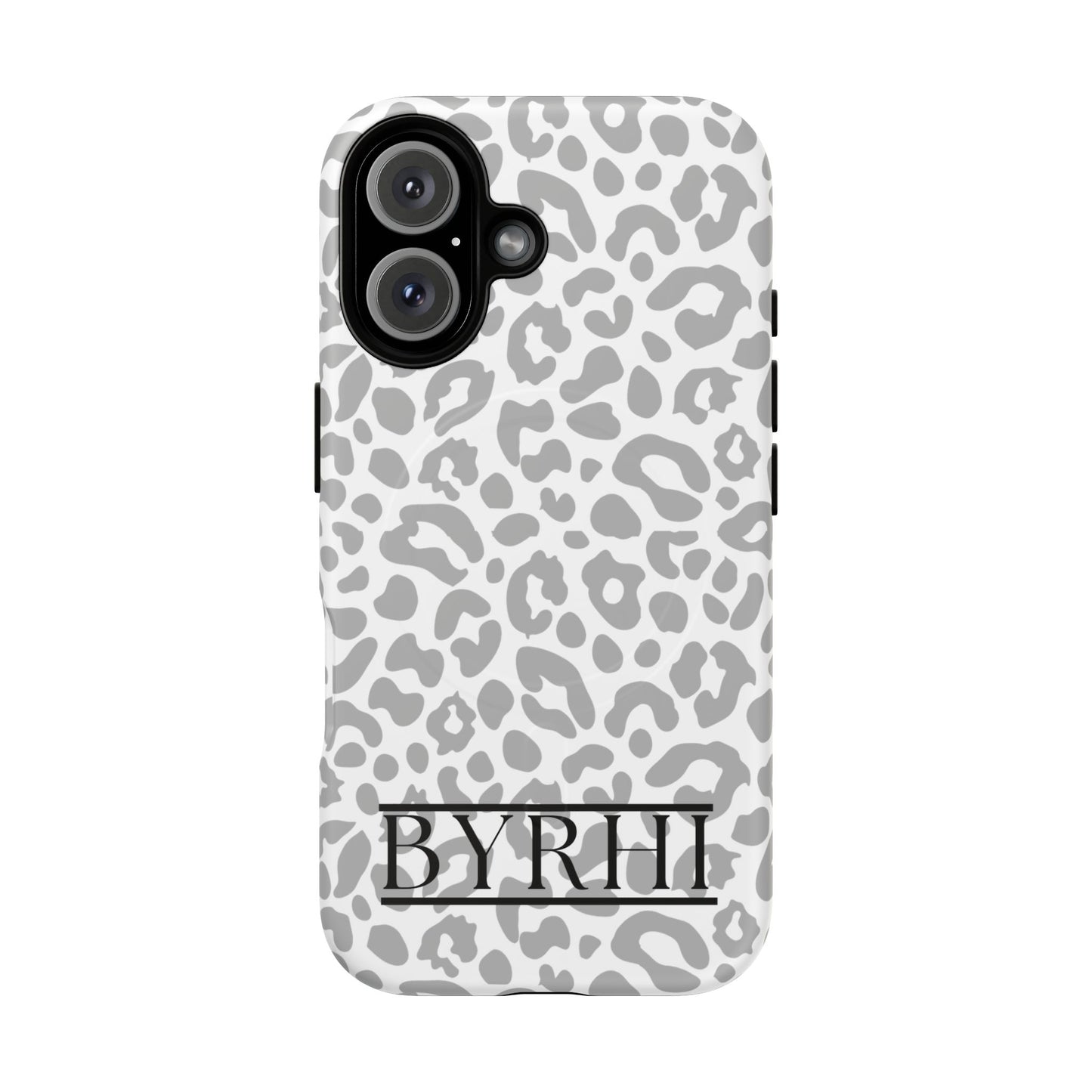 Grey Leopard Tough Phone Case | Stylish & Durable Protection