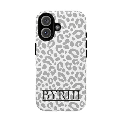 Grey Leopard Tough Phone Case | Stylish & Durable Protection