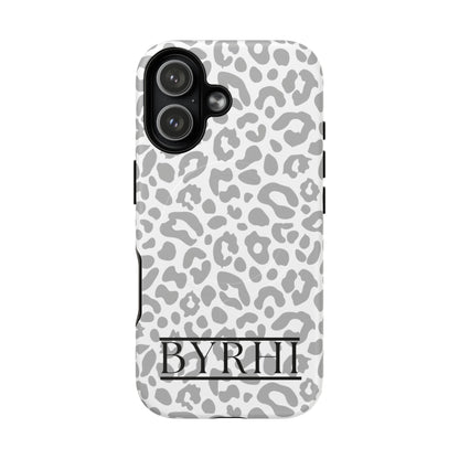 Grey Leopard Tough Phone Case | Stylish & Durable Protection