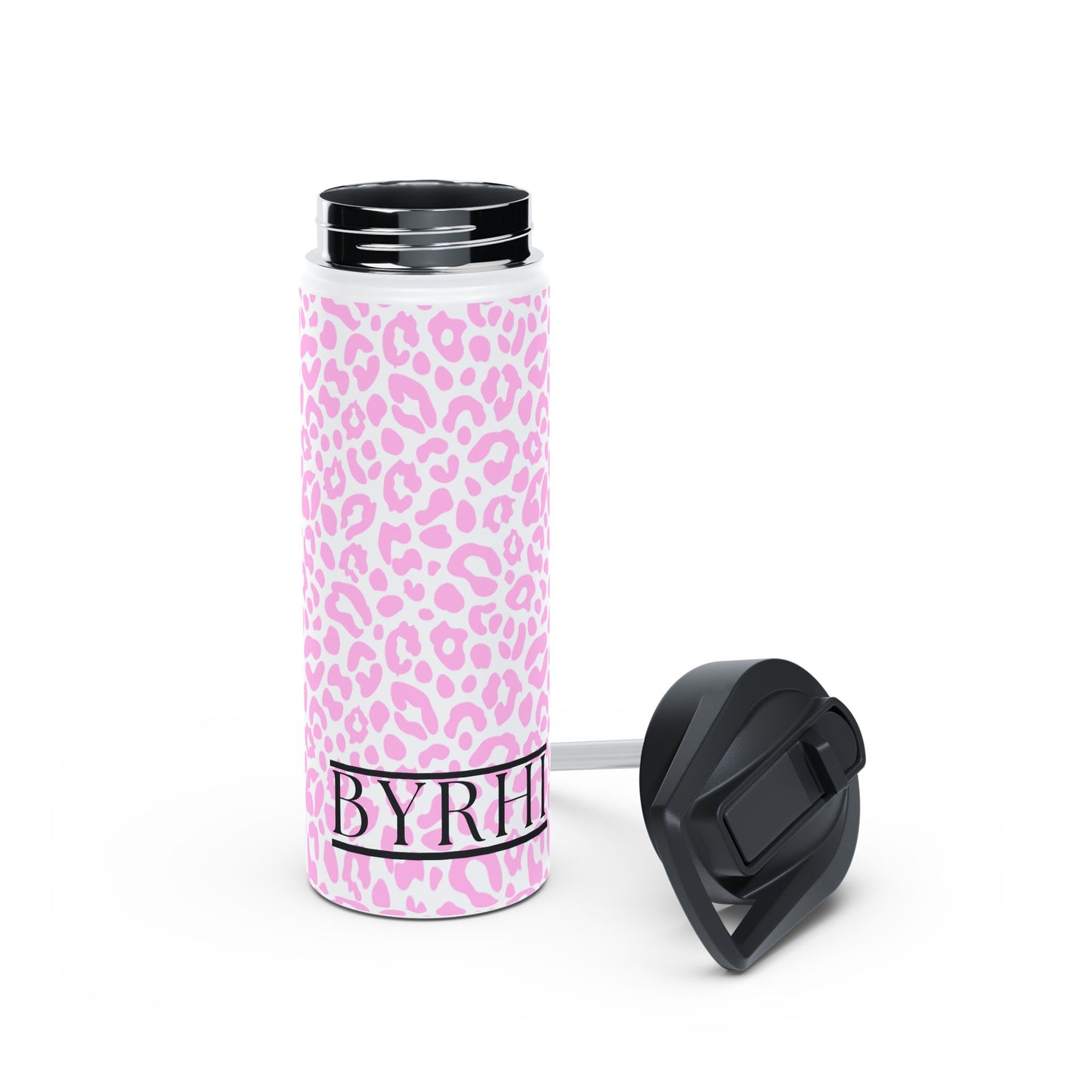 Pink Leopard Print | Stainless Steel Water Bottle