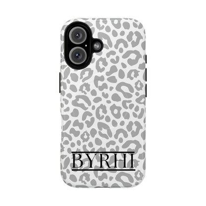 Grey Leopard Tough Phone Case | Stylish & Durable Protection