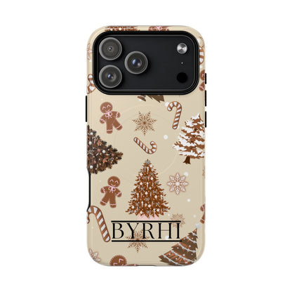 Brown Christmas Tough Phone Case | Stylish & Durable Protection