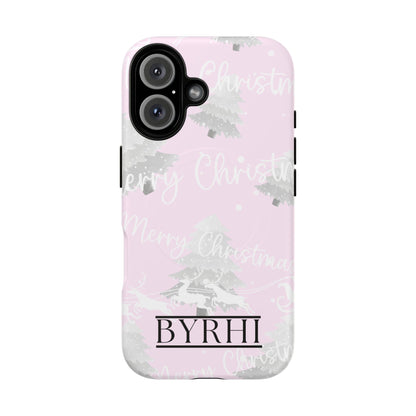 Merry Christmas Pink Tough Phone Case | Stylish & Durable Protection