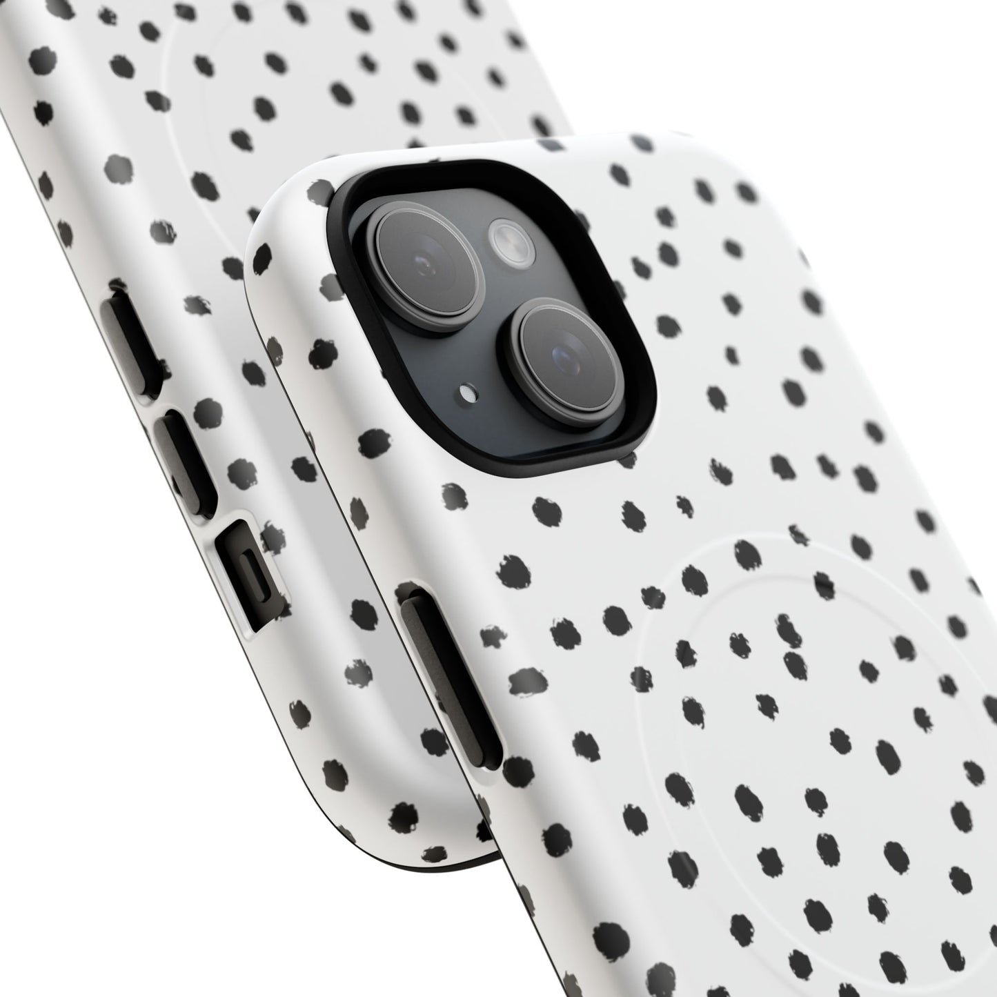 White Polka DotTough Phone Case | Stylish & Durable Protection