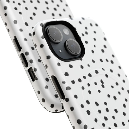 White Polka DotTough Phone Case | Stylish & Durable Protection