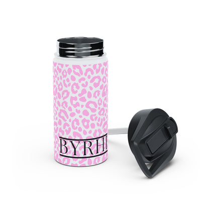 Pink Leopard Print | Stainless Steel Water Bottle