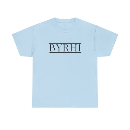 Minimalist Unisex Heavy Cotton Tee - Stylish BYRHI Graphic Shirt