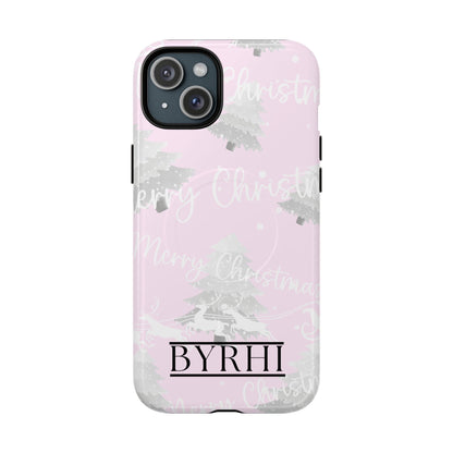 Merry Christmas Pink Tough Phone Case | Stylish & Durable Protection