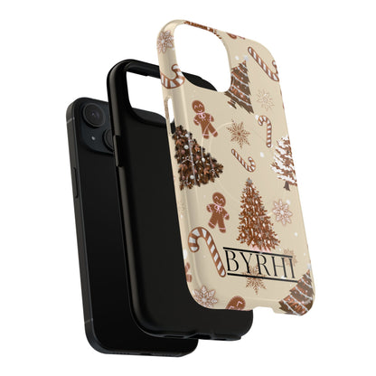 Brown Christmas Tough Phone Case | Stylish & Durable Protection