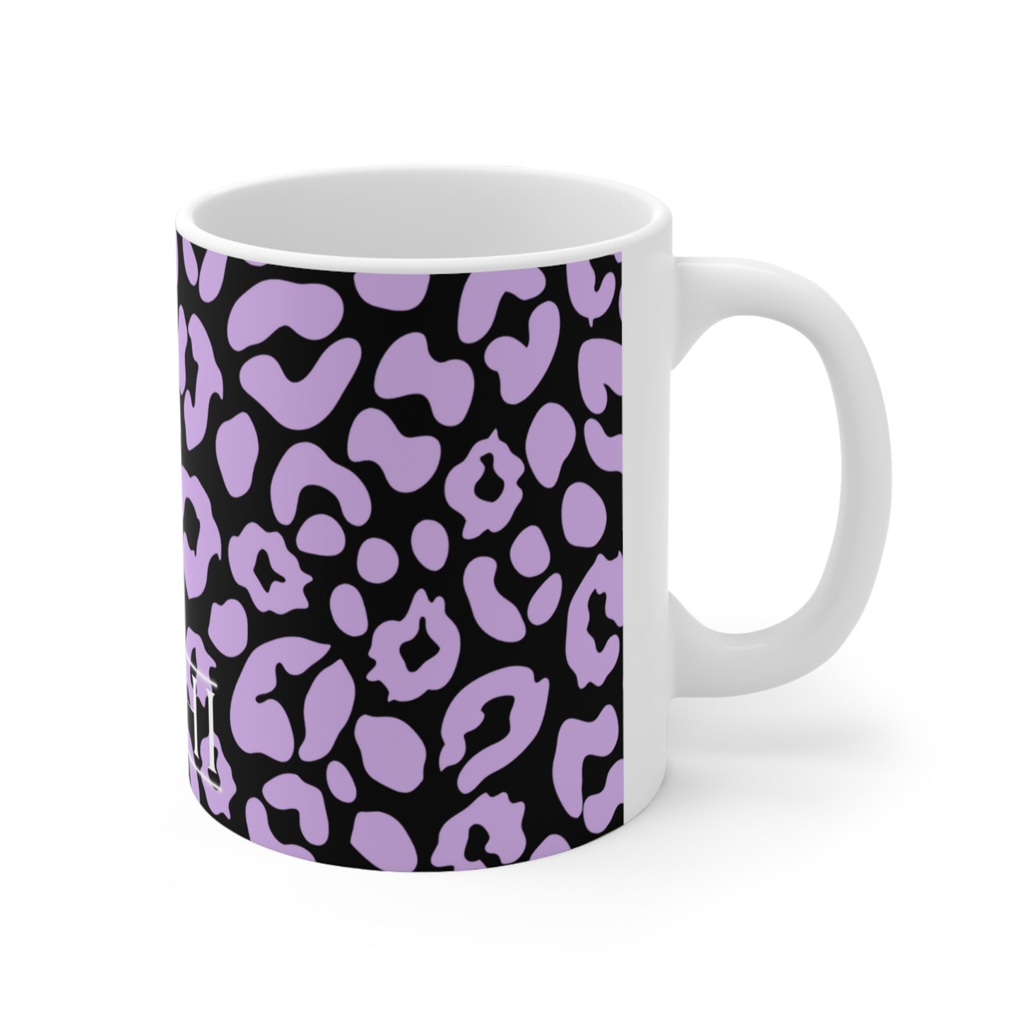 Purple Leopard Print Coffee Mug —  11oz