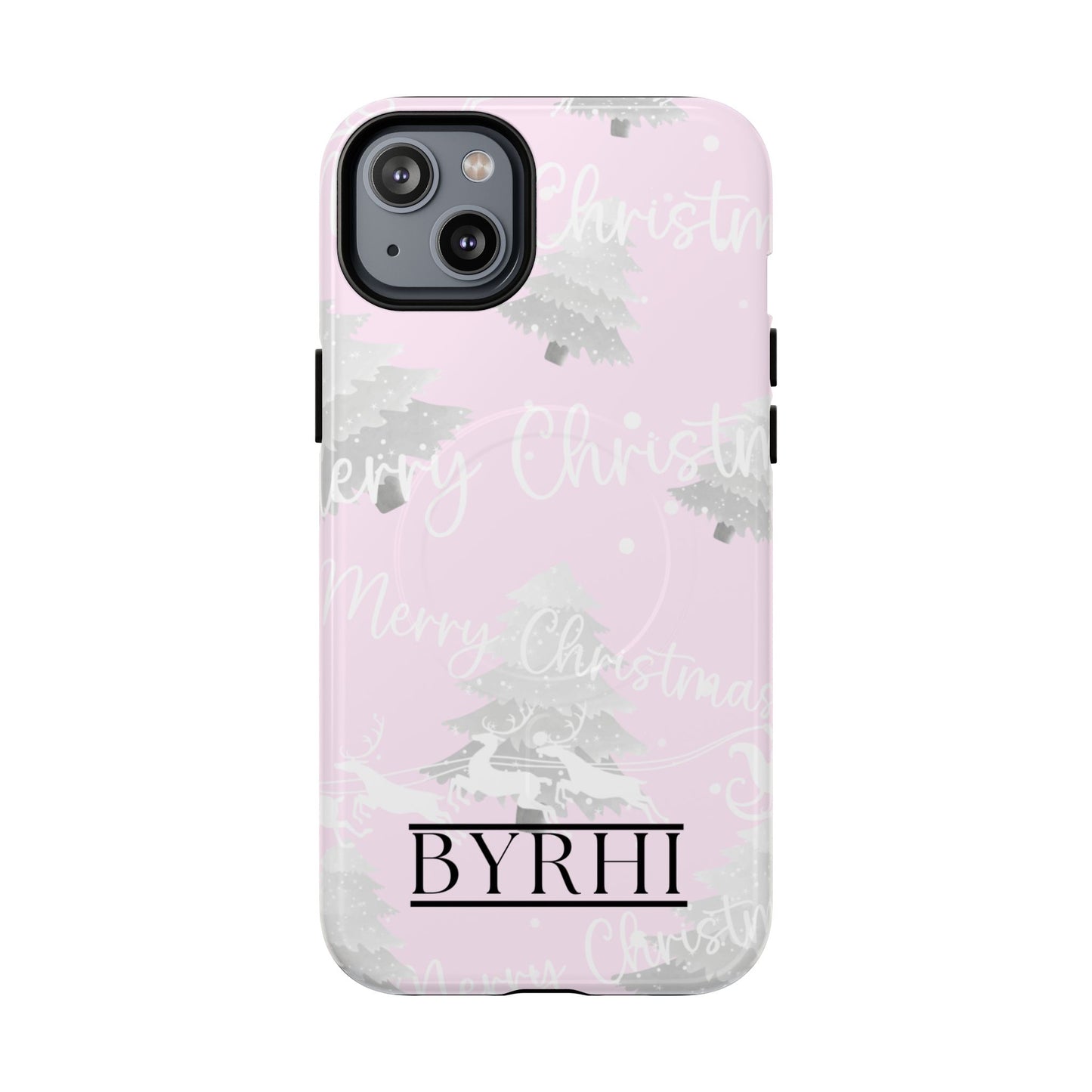 Merry Christmas Pink Tough Phone Case | Stylish & Durable Protection
