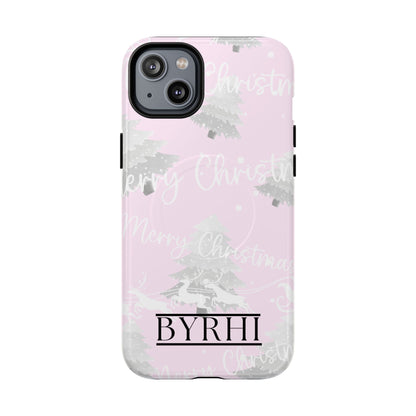 Merry Christmas Pink Tough Phone Case | Stylish & Durable Protection