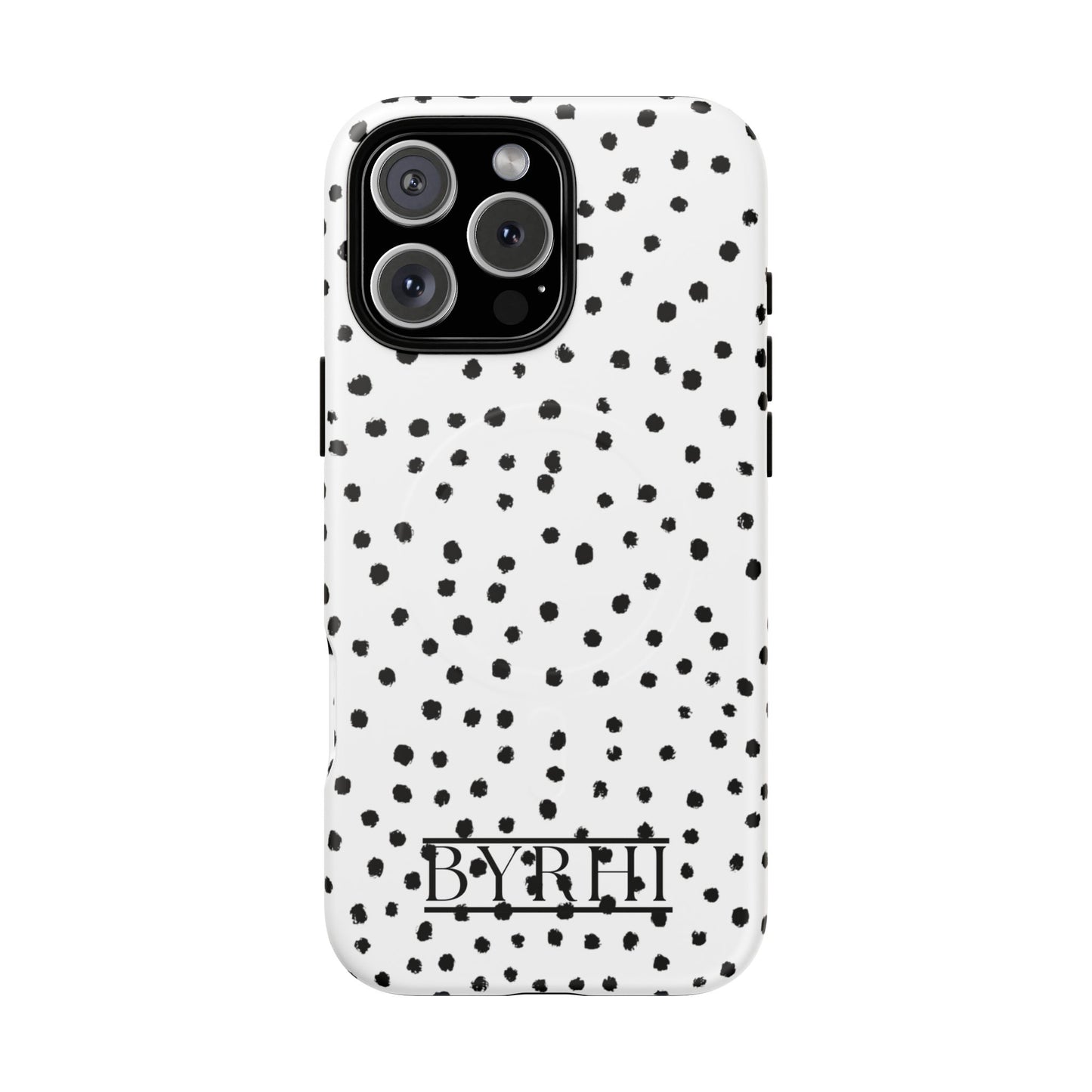 White Polka DotTough Phone Case | Stylish & Durable Protection