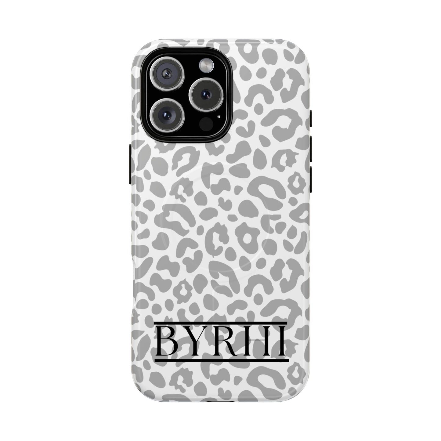 Grey Leopard Tough Phone Case | Stylish & Durable Protection