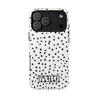 White Polka DotTough Phone Case | Stylish & Durable Protection