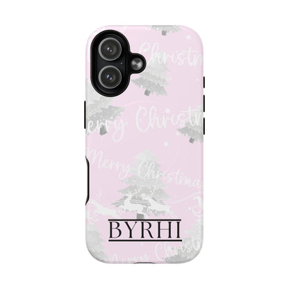 Merry Christmas Pink Tough Phone Case | Stylish & Durable Protection