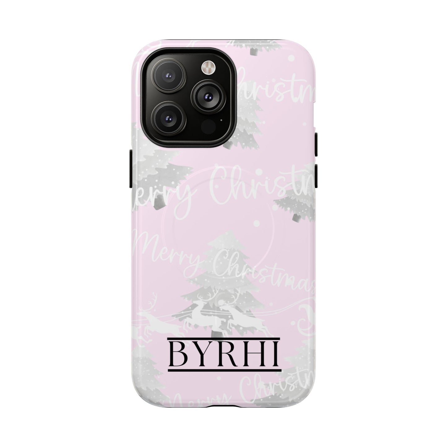 Merry Christmas Pink Tough Phone Case | Stylish & Durable Protection