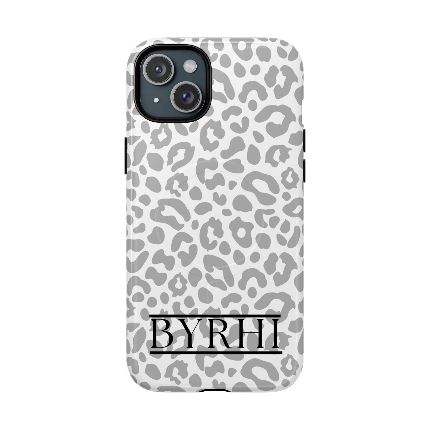 Grey Leopard Tough Phone Case | Stylish & Durable Protection