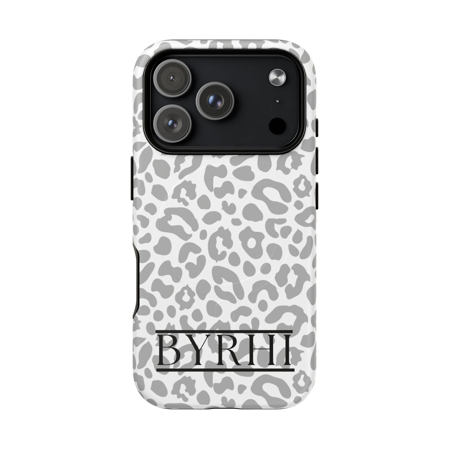 Grey Leopard Tough Phone Case | Stylish & Durable Protection