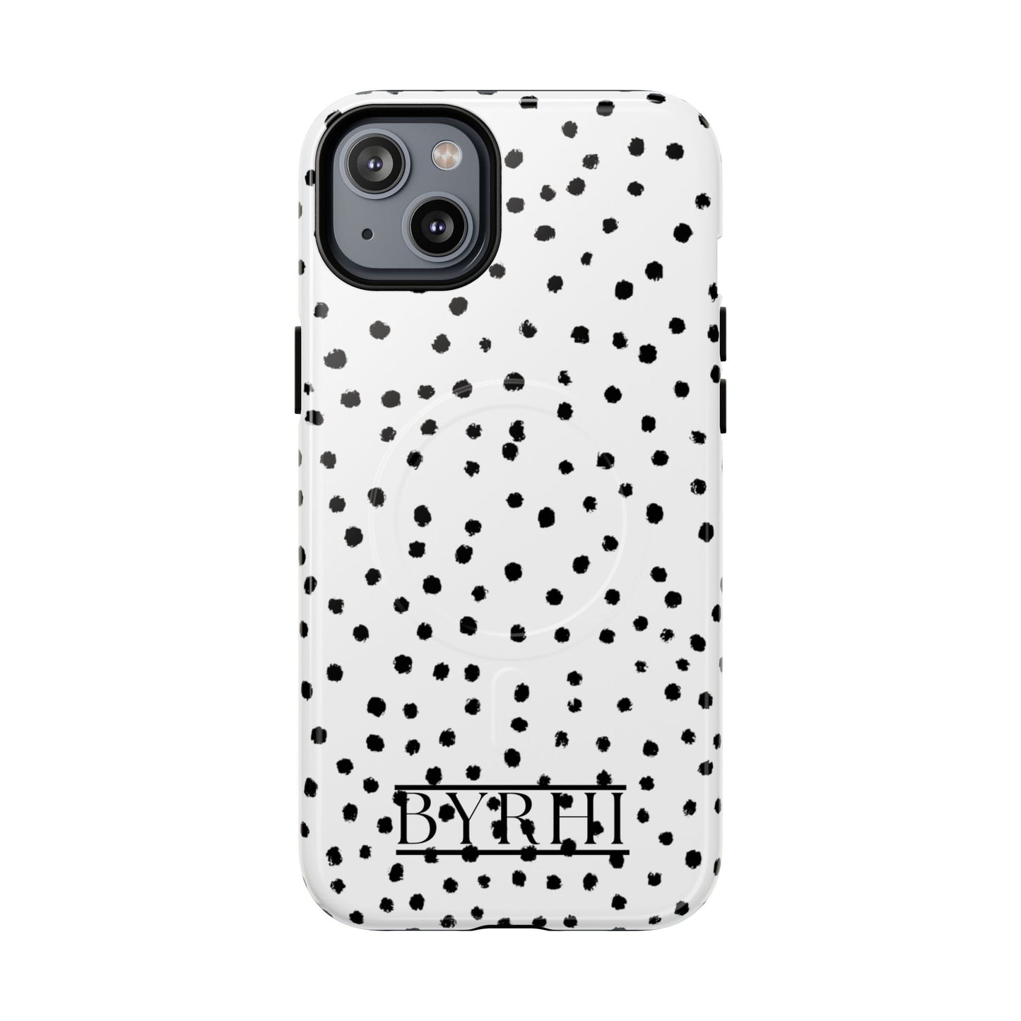 White Polka DotTough Phone Case | Stylish & Durable Protection
