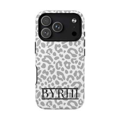Grey Leopard Tough Phone Case | Stylish & Durable Protection