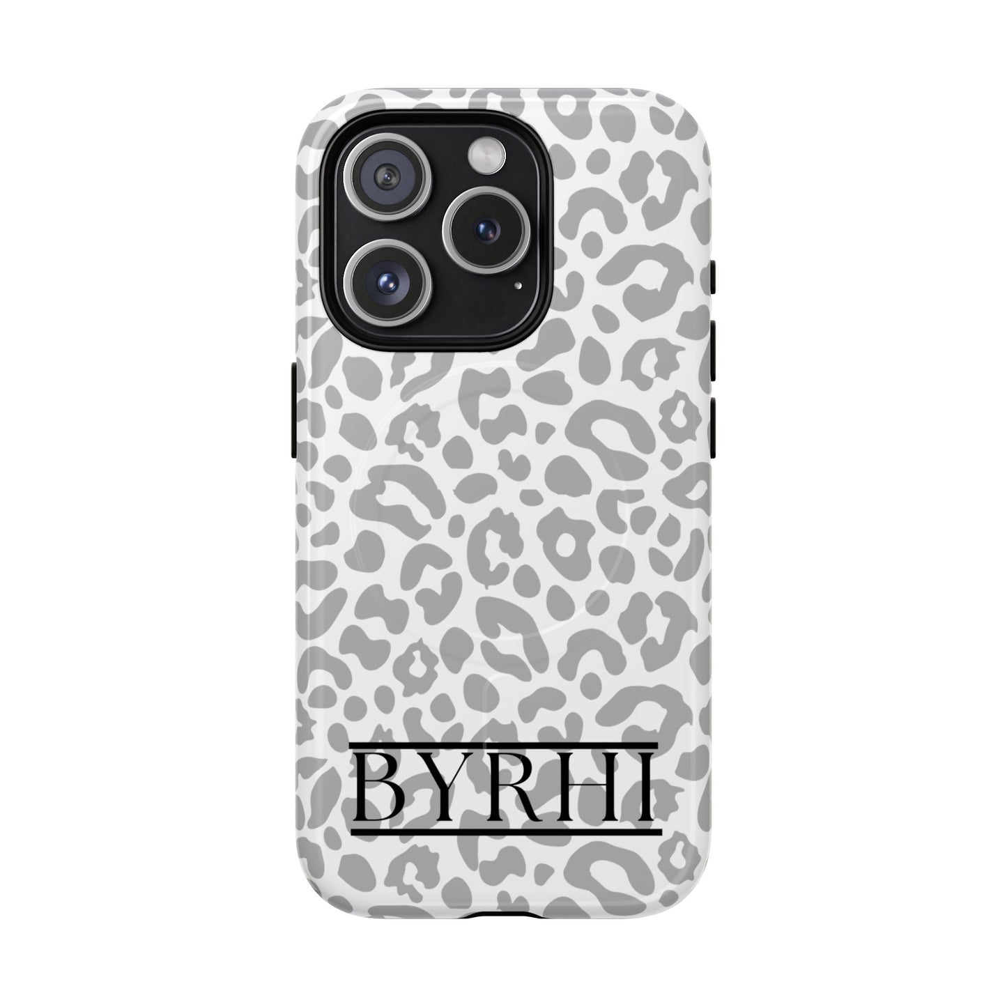 Grey Leopard Tough Phone Case | Stylish & Durable Protection