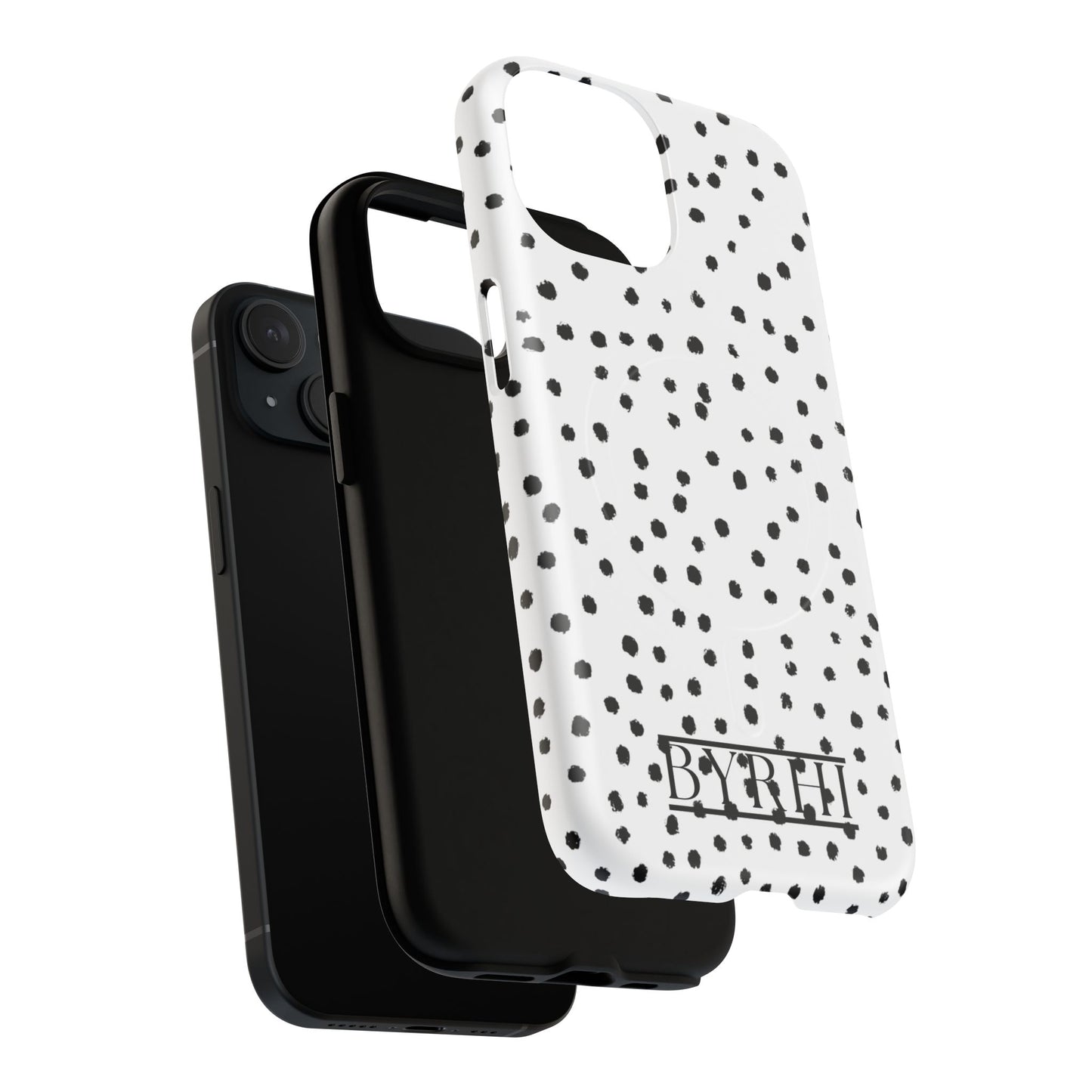 White Polka DotTough Phone Case | Stylish & Durable Protection