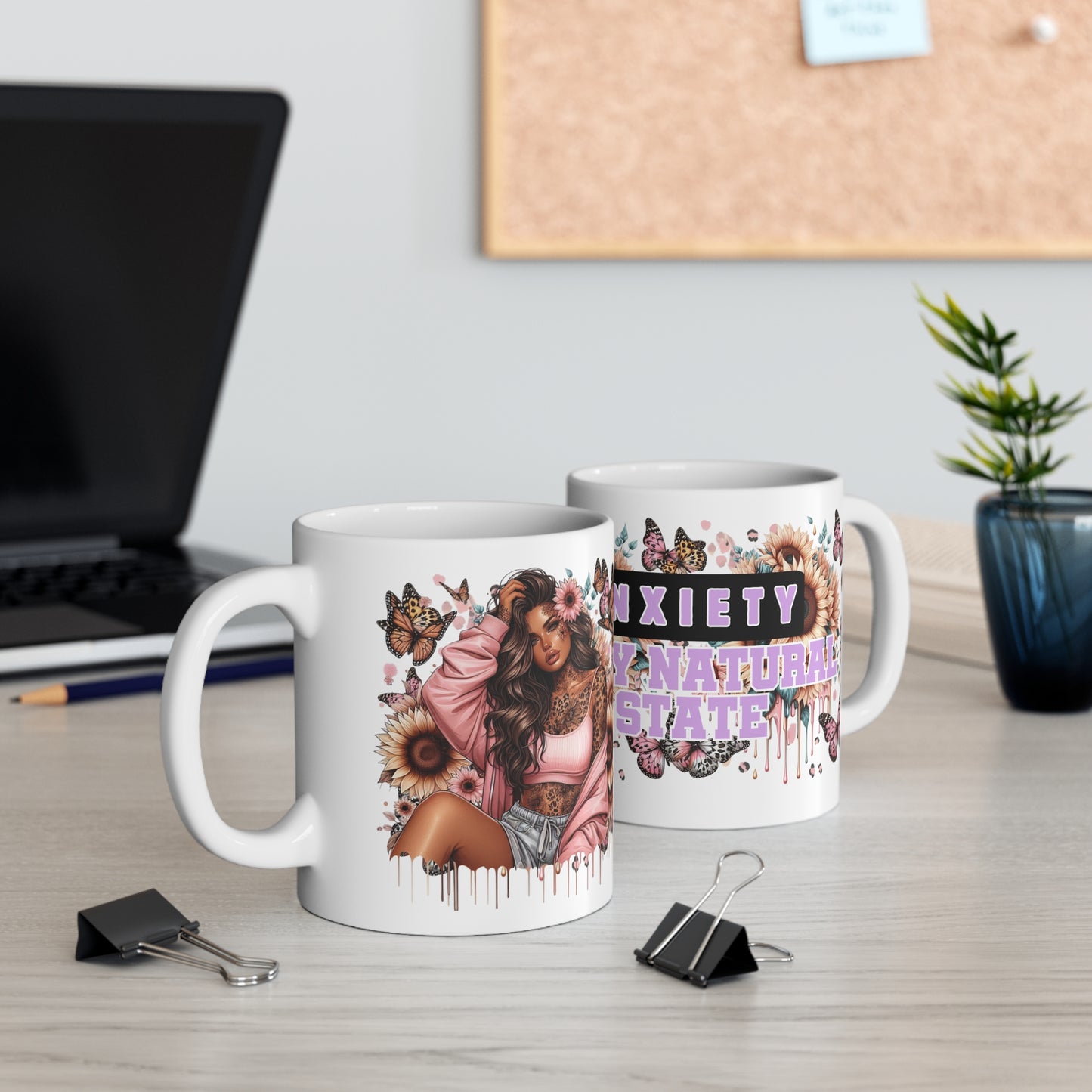 Anxiety Is My Natural State Ceramic Coffee Mug —  11oz