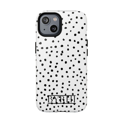 White Polka DotTough Phone Case | Stylish & Durable Protection